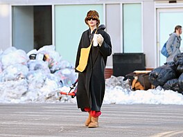 Také here�ka Jennifer Lawrence vsadila b�hem studené newyorské zimy na...