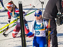 Hotovo. Tereza Voborníková se vydýchává po stíhacím závod� na ZOH 2026.