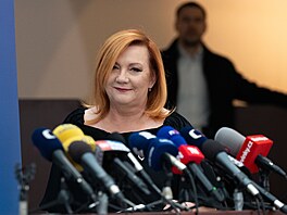 Tisková konference poslaneckého klubu ANO. Na snímku ministryn� financí Alena...