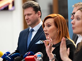 Tisková konference poslaneckého klubu ANO. Na snímku ministryn� financí Alena...