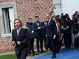 Italská premiérka Giorgia Meloniová na zámku Alden Biesen v den neformálního...