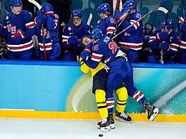 I Ameri�ané umí v hokeji p�itvrdit muziku.