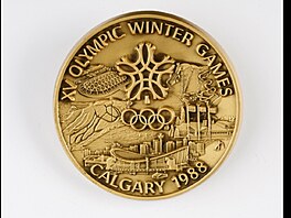 Kanadské Calgary hostilo zimní olympiádu v roce 1988. Na p�ední stran� medaile...