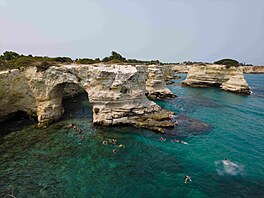 Skalní útvar známý jako Oblouk lásky. (23. srpna 2023)