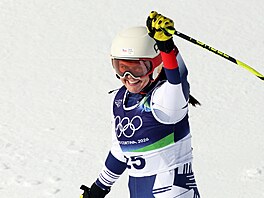 Elisa Maria Negri dojela sjezdovou �ást kombinovaného závodu �en. (10. února...