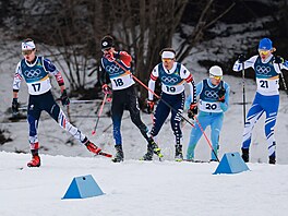 Ji�í Konvalinka (18) v akci b�hem b�eckého závodu. (11. února 2026)