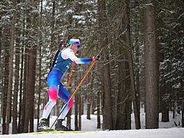 Petr Hák z �eska se ú�astní tréninku biatlonu na zimních olympijských hrách...