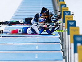 Tereza Voborníková b�hem závodu na 15 kilometr�. (11. února 2026)