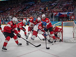 Mat�j Stránský (93)b�hem zápasu se �výcarskem. (15. února 2026)