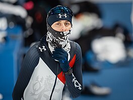 Martina Sáblíková vyrazila na trénink p�ed olympijským závodem na 5 kilometr�....