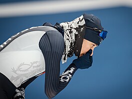 Martina Sáblíková vyrazila na trénink p�ed olympijským závodem na 5 kilometr�....