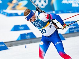 Vít�zslav Hornig na trati stíhacího závodu v Anterselv�. (15. února 2026)