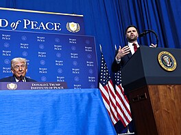 Americký prezident Donald Trump a viceprezident J. D. Vance (19. února 2026)