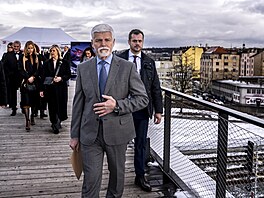 Prezident Petr Pavel s man�elkou Evou Pavlovou b�hem své náv�t�vy Prahy...