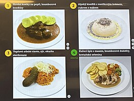 Ob�dové menu na jednom z ministerstev