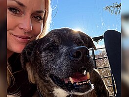 Poslední záb�ry psa Lea, Lindsey Vonnová truchlí