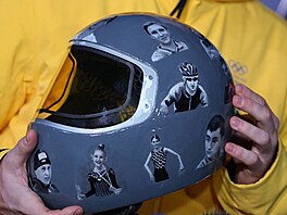 Helma ukrajinského skeletonisty Vladyslava Heraskevy�e.