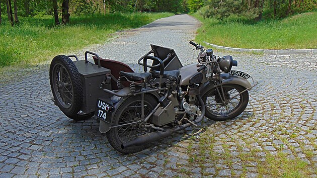 Motocykl Norton Big 4 ze sb�rky Vojensk�ho historick�ho �stavu