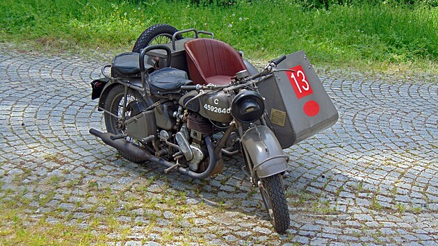 Motocykl Norton Big 4 ze sb�rky Vojensk�ho historick�ho �stavu
