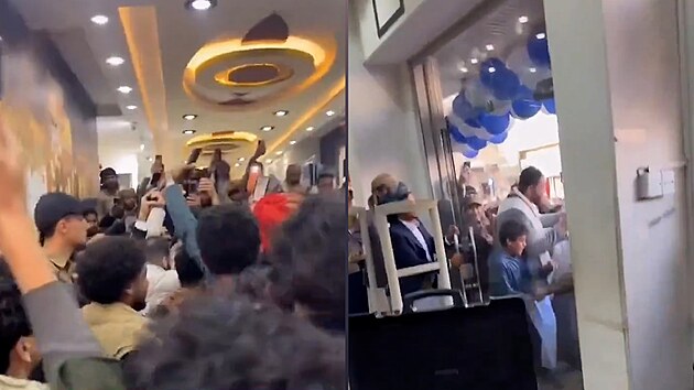 Jako zv��. Otev�ení obchodu se zvrhlo v chaos