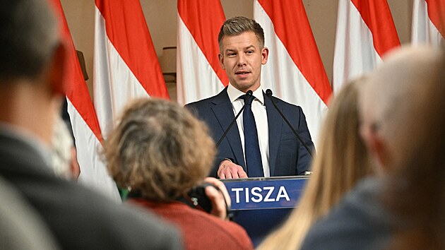 ��f ma�arsk� opozi�n� strany Tisza P�ter Magyar (5. ledna 2026)