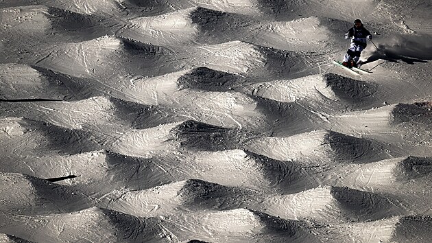 Elis Lundholm p�i tr�ninku na sv� olympijsk� vystoupen�. (8. �nora 2026)