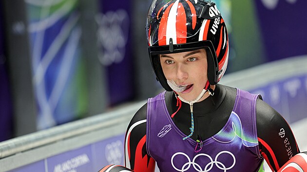 Rakouská sá�ka�ka Hannah Procková v olympijském ledovém korytu.