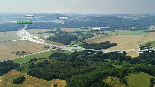 Vizualiace d�lnice D3 od V�clavic do Vora�ic.