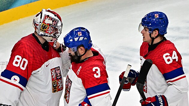 Dan Vlada� p�ij�m� gratulace po v�h�e proti Francii.