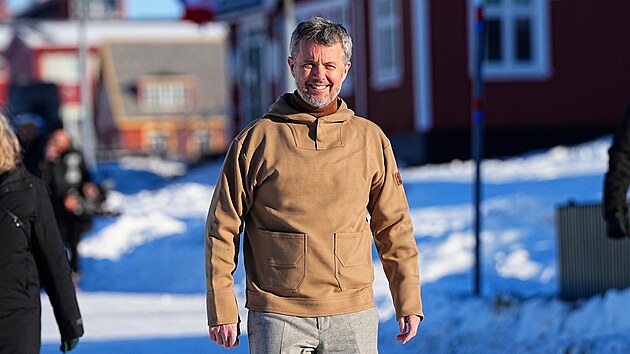 D�nsk� kr�l Frederik na n�v�t�v� v gr�nsk�m Nuuku (18. �nora 2026)