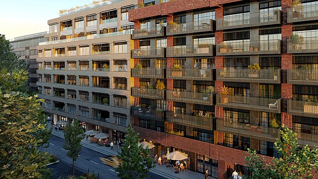 Vizualizace developersk� firmy Crestyl, kter� krom� Nov� Ameriky, buduje tak� bl�zk� are�l Dornychu.