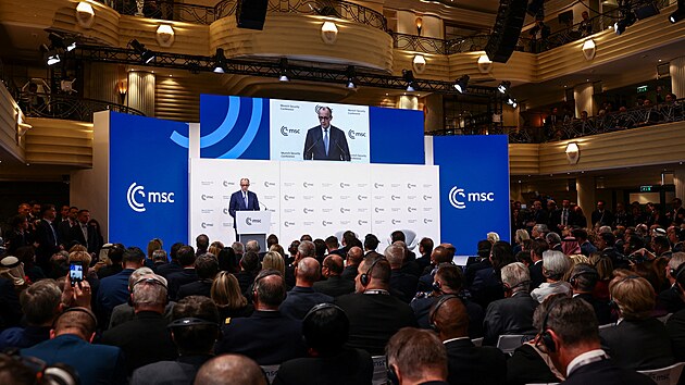 N�meck� kancl�� Friedrich Merz na Mnichovsk� bezpe�nostn� konferenci. (13. �nora 2026)