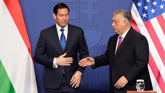 Americk� ministr zahrani�� Marco Rubio a ma�arsk� premi�r Viktor Orb�n (16. �nora 2026)