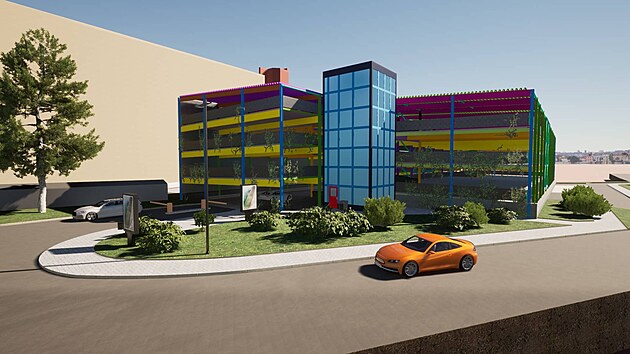 Chystan� parkovac� d�m u pardubick� nemocnice (17. �nora 2026)