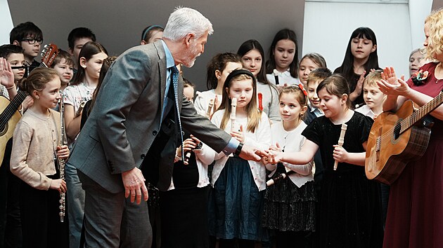 Prezident Petr Pavel nav�t�vil Z�kladn� �kolu Gener�la Franti�ka Fajtla v Let�anech. (17. �nora 2026)