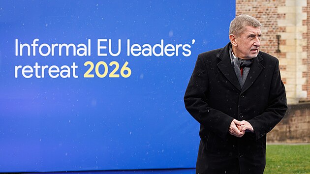 Premi�r Andrej Babi� na neform�ln�m summitu Evropsk� rady na belgick�m z�mku Alden Biesen. (12. �nora 2026)