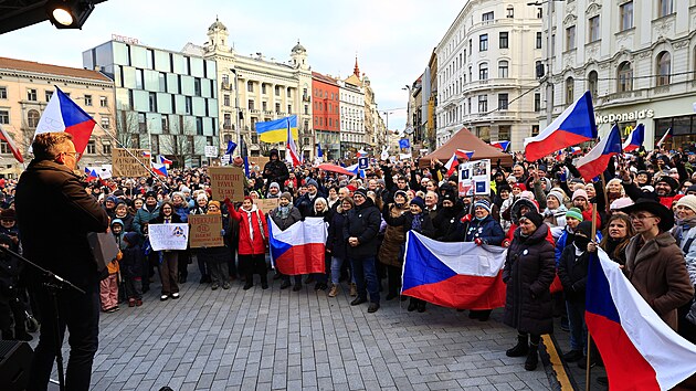 Demonstrace Milionu chvilek s n�zvem �Brno za prezidenta� (15. �nora 2026)