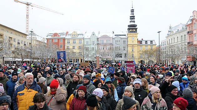 Demonstrace Milionu chvilek na podporu prezidenta Petra Pavla v Ostrav� (15. �nora 2026)