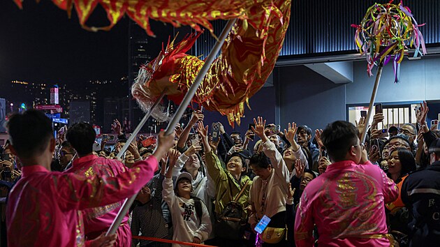 No�n� p�ehl�dka na oslavu prvn�ho dne lun�rn�ho roku kon� v Hongkongu (17. �nora 2026)