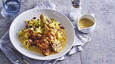 Pe�ená ku�ecí stehna s �esnekovou omá�kou