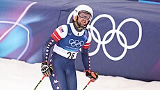 Ryder Sarchett b�hem ob�ího slalomu mu�� na ZOH Milán-Cortina 2026 14. února...
