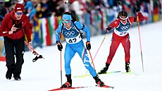 Italská biatlonistka Dorothea Wiererová na trati olympijských závod� v...
