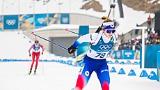 Tereza Vinklárková bojuje b�hem sprintu na ZOH 2026.