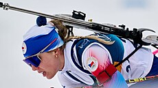 Tereza Voborníková bojuje b�hem sprintu na ZOH 2026.