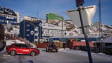 Nuuk v Grónsku p�ed náv�t�vou dánského krále Frederika. (16. února 2026)