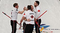 Ve druhém semifinálovém zápase mu�ských curlingových tým� zvít�zili Kana�ané...