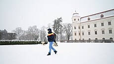 Zimní Hole�ov s místním zámkem a parkem. (únor 2026)