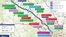 Stav dálnice D7 k lednu 2026.