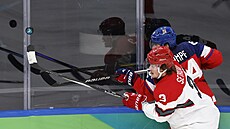 David Kämpf v souboji u mantinelu s Maltem Setkovem z Dánska.