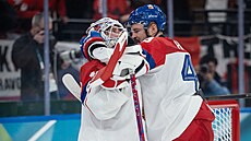 Tomá� Hertl ut�uje �eského gólmana Dostála.